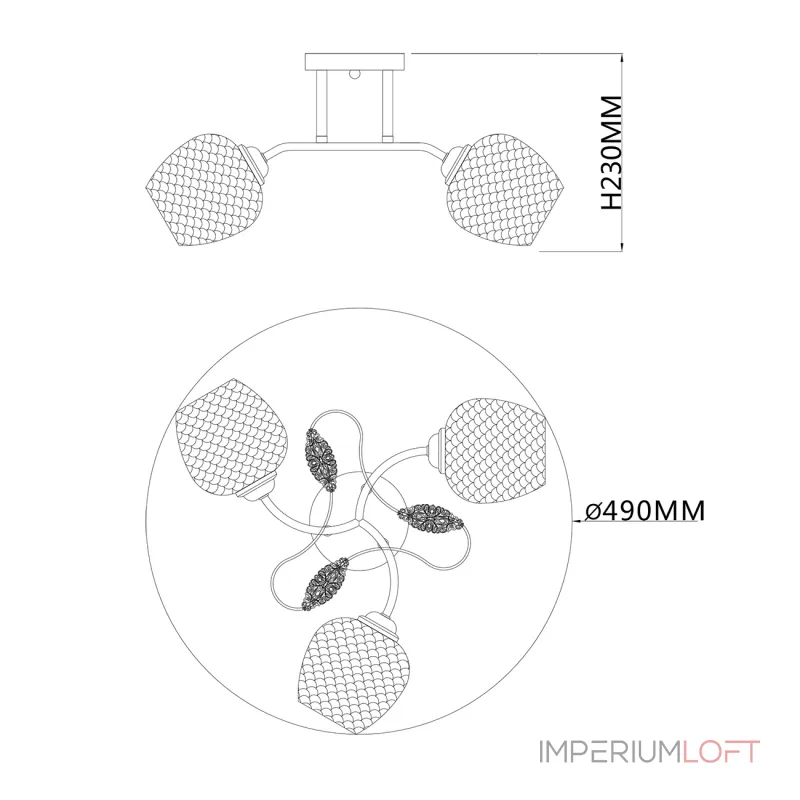 Escada 1108/3PL E27*40W Chrome от ImperiumLoft Escada 1108/3PL E27*40W Chrome от ImperiumLoft