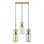 Подвесной светильник Escada 1141/3S E14*60W Beige/Clear/Amber