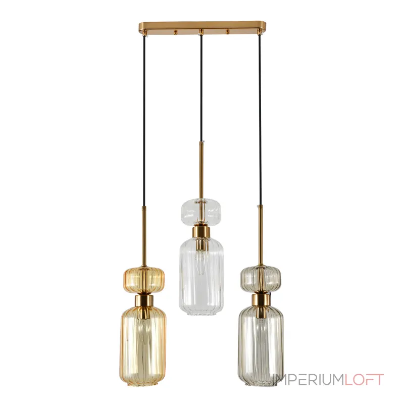 Подвесной светильник Escada 1141/3S E14*60W Beige/Clear/Amber