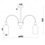 Escada 686/5PL E14*60W Copper