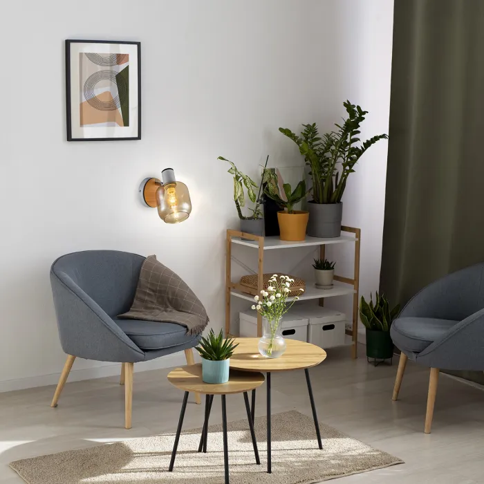 Escada 10177/1A E14*40W White/Chrome/Wood от ImperiumLoft