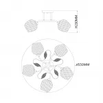 Escada 1108/5PL E27*40W Chrome