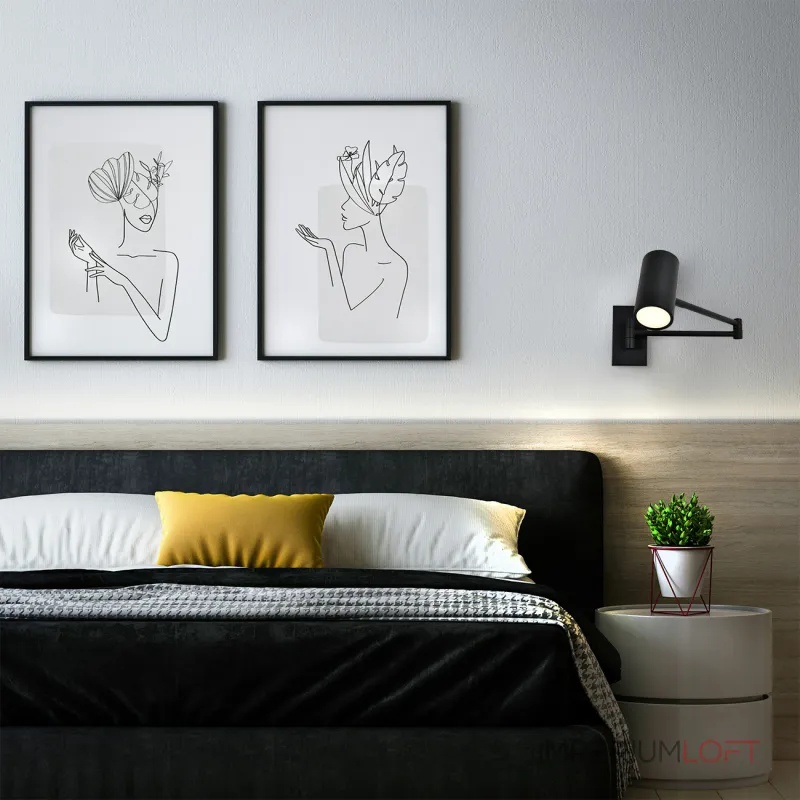 Настенный светильник Escada STIGMA 10282/1LED Black от ImperiumLoft Настенный светильник Escada STIGMA 10282/1LED Black от ImperiumLoft