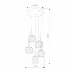 Подвесной светильник TK Lighting Sophia Green Cognac 11149