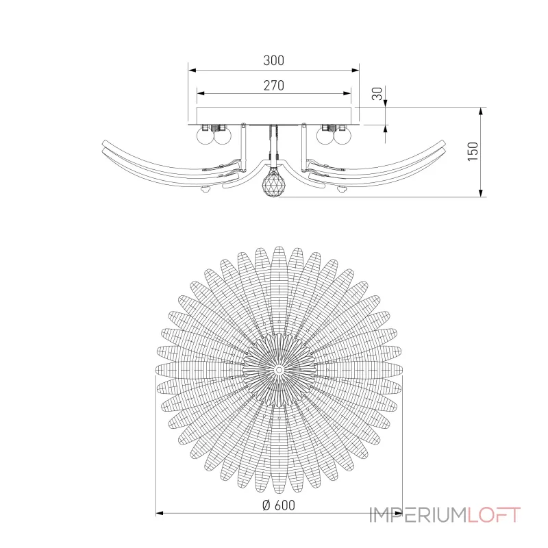 Потолочная люстра Eurosvet Flowers101015/10 Потолочная люстра Eurosvet Flowers101015/10