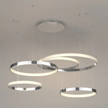 Подвесной светодиодный светильник Eurosvet Posh 90175/5 хром 160W 3300/4200/6500