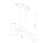 Подвесная люстра TK Lighting Estera Wood 5905