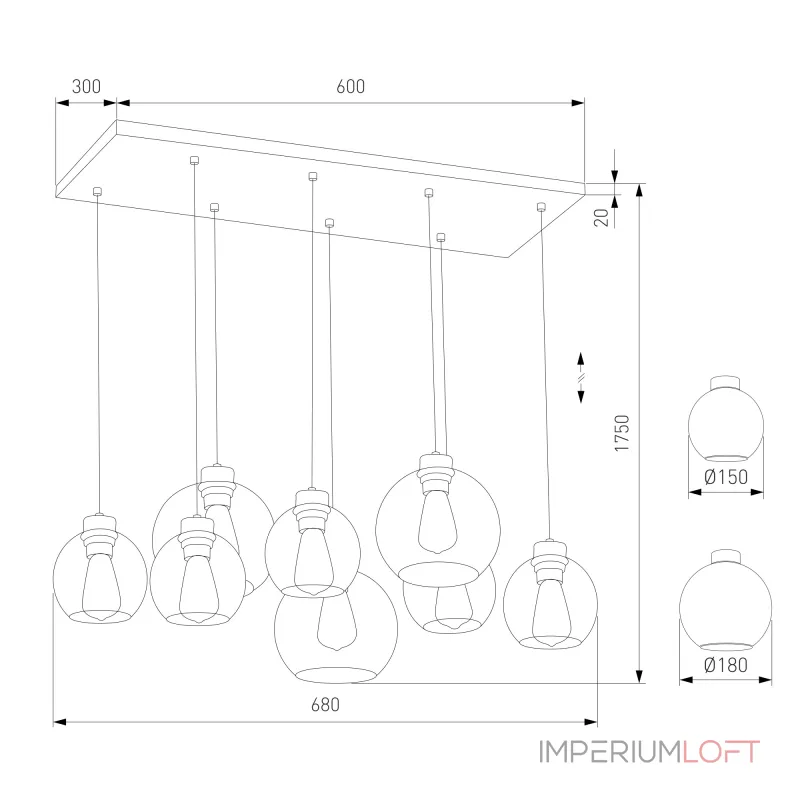 Подвесной светильник TK Lighting Cubus 2834 Cubus