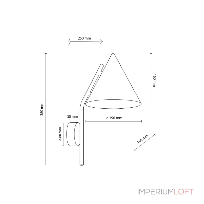 Светильник настенный TK Lighting Cono a070965