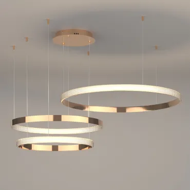 Подвесной светодиодный светильник Eurosvet Posh 90175/3 медь 100W 3300/4200/6500