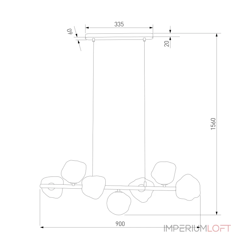 Подвесной светильник TK Lighting Lava Sabia 11109