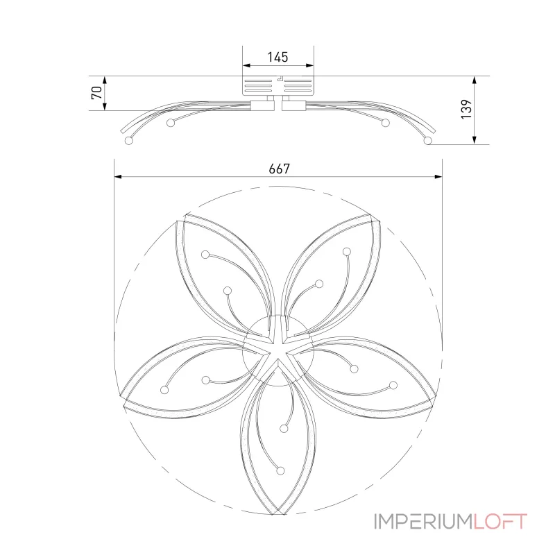 Потолочный светильник Eurosvet Fiona 90056/5 Потолочный светильник Eurosvet Fiona 90056/5