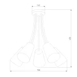 Потолочный светильник TK Lighting Wire 2107 Wire Colour
