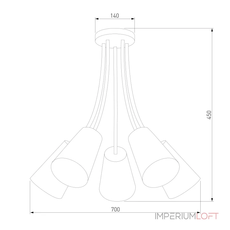 Потолочный светильник TK Lighting Wire 2107 Wire Colour