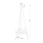 Подвесная люстра TK Lighting Anabelle 6845 Anabelle