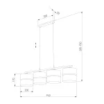 Подвесной светильник TK Lighting Hilton 4775 Hilton Gold