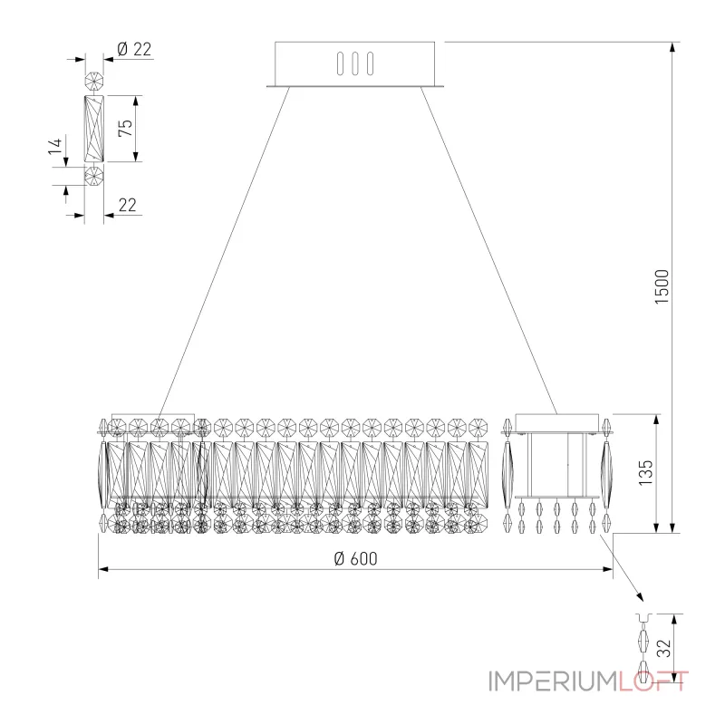 Подвесная люстра Eurosvet Iride 101007 LED Подвесная люстра Eurosvet Iride 101007 LED