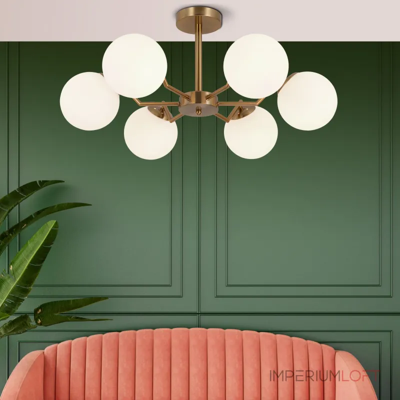 Потолочная люстра Eurosvet Frost 70154/6 латунь   Потолочная люстра Eurosvet Frost 70154/6 латунь