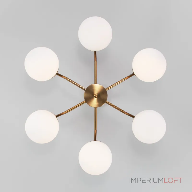 Потолочная люстра Eurosvet Frost 70154/6 латунь   Потолочная люстра Eurosvet Frost 70154/6 латунь