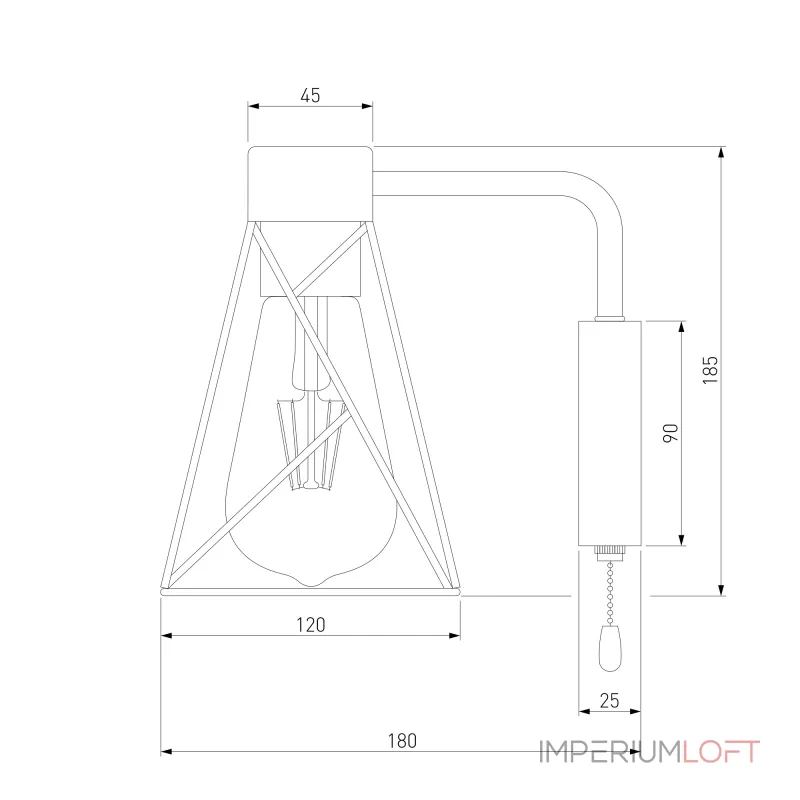 Настенный светильник Eurosvet Trappola 70107/1 Настенный светильник Eurosvet Trappola 70107/1