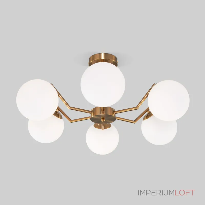 Потолочная люстра Eurosvet Frost 70154/6 латунь   Потолочная люстра Eurosvet Frost 70154/6 латунь