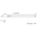 Шинопровод накладной L1000xW30xH17 Favourite Practica 2201-TB-100