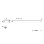 Шинопровод накладной L2000xW30xH17 Favourite Practica 2201-TB-200