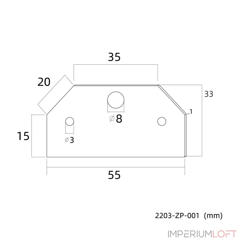Заглушка L55xW33 Favourite Practica 2203-ZP-001