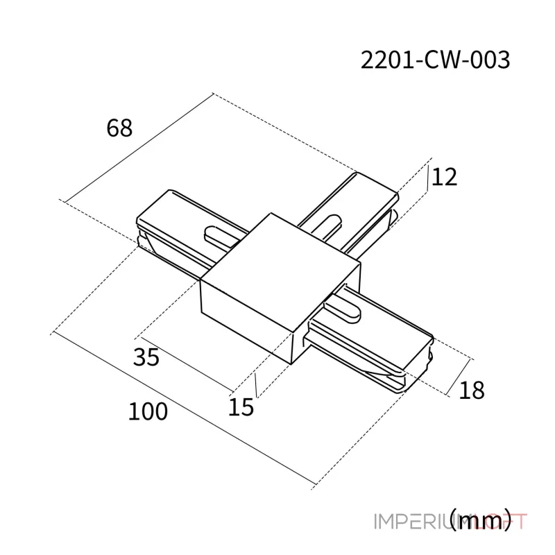 Коннектор L100xW68xH15 Favourite Practica 2201-CW-003