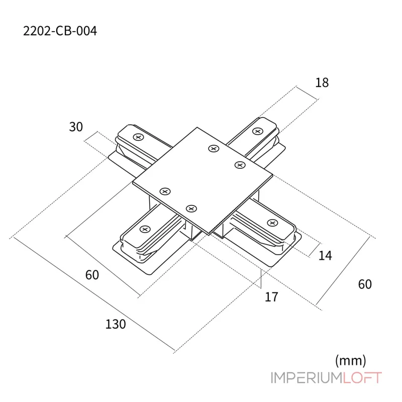 Коннектор L130xW130xH17 Favourite Practica 2202-CB-004