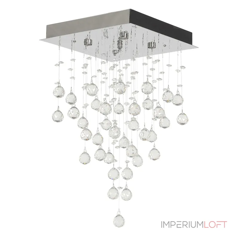 Каскадная люстра Arti Lampadari Flusso Nickel Flusso H 1.4.30.615 N