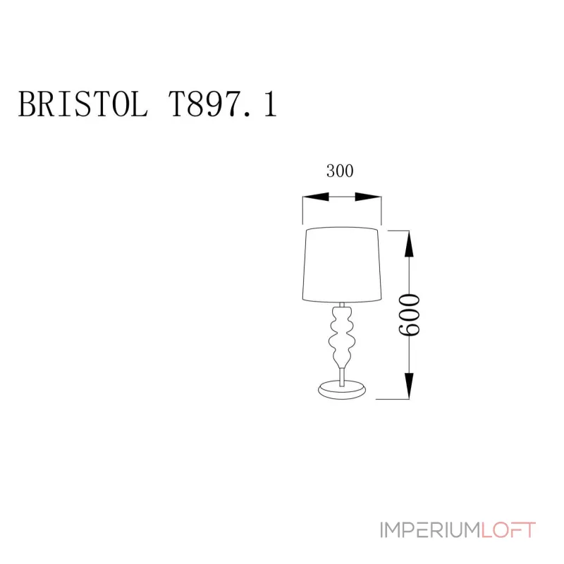 Настольная лампа Lucia Tucci Bristol BRISTOL T897.1 Настольная лампа Lucia Tucci Bristol BRISTOL T897.1