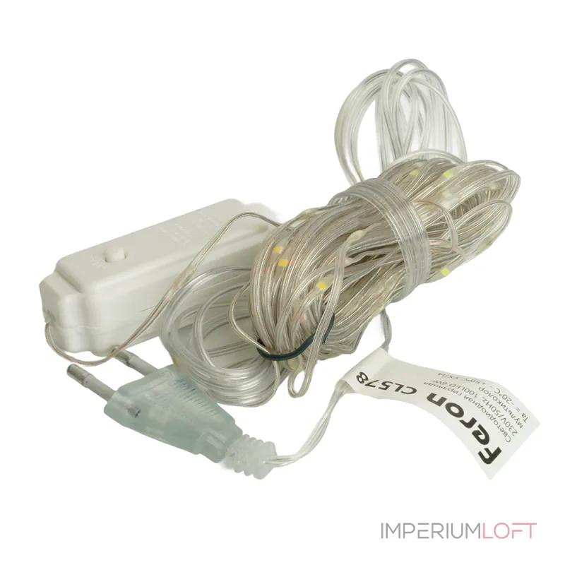 Гирлянда линейная FERON CL578 100LED (мультиколор) 10м+3м IP20 6W 48621 от ImperiumLoft