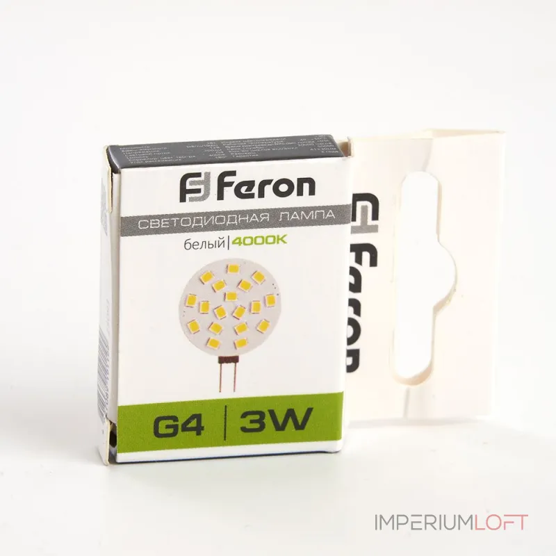 Лампа светодиодная Feron LB-16 G4 3W 12V 4000K 25093 от ImperiumLoft