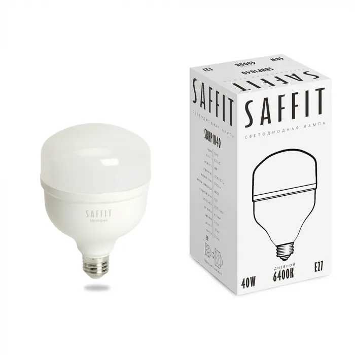Лампа светодиодная SAFFIT SBHP1040 E27 40W 230V 6400K 55093 от ImperiumLoft