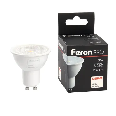 Лампа светодиодная Feron Lb 1607 GU10 7Вт 2700K 38182