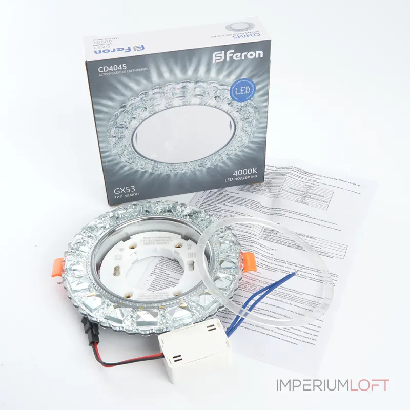 Встраиваемый светильник Feron Saffit CD4045 41408 Цвет арматуры хром