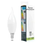 Лампа светодиодная LB-980 C37T (свеча на ветру) 15W 175-265V E14 4000К (белый) Feron 52075