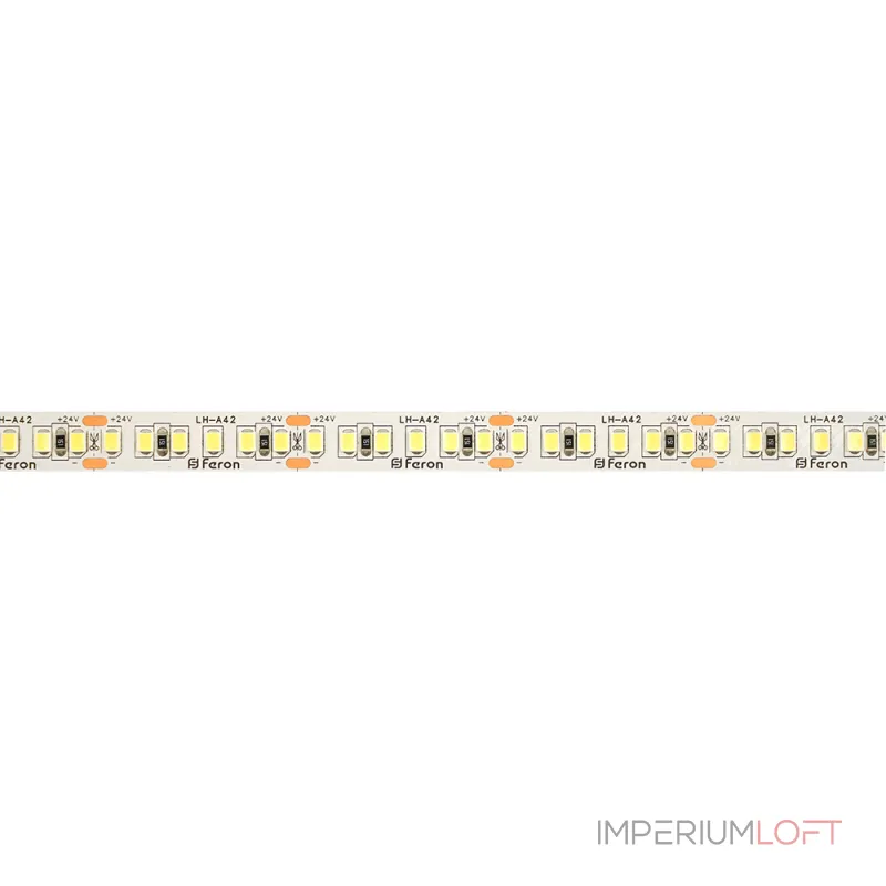 Светодиодная LED лента 180SMD(2835)/м 16Вт/м 24V 6000К 30м IP20 Feron 53091
