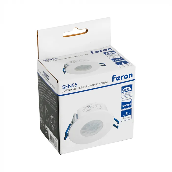 Датчик движения и освещенности Feron SEN55 51519 от ImperiumLoft