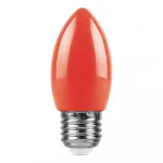 Лампа светодиодная Feron LB-376 свеча E27 1W красный 25928 от ImperiumLoft