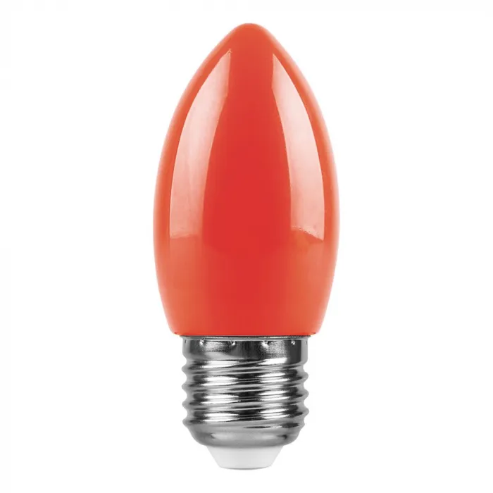 Лампа светодиодная Feron LB-376 свеча E27 1W красный 25928 от ImperiumLoft