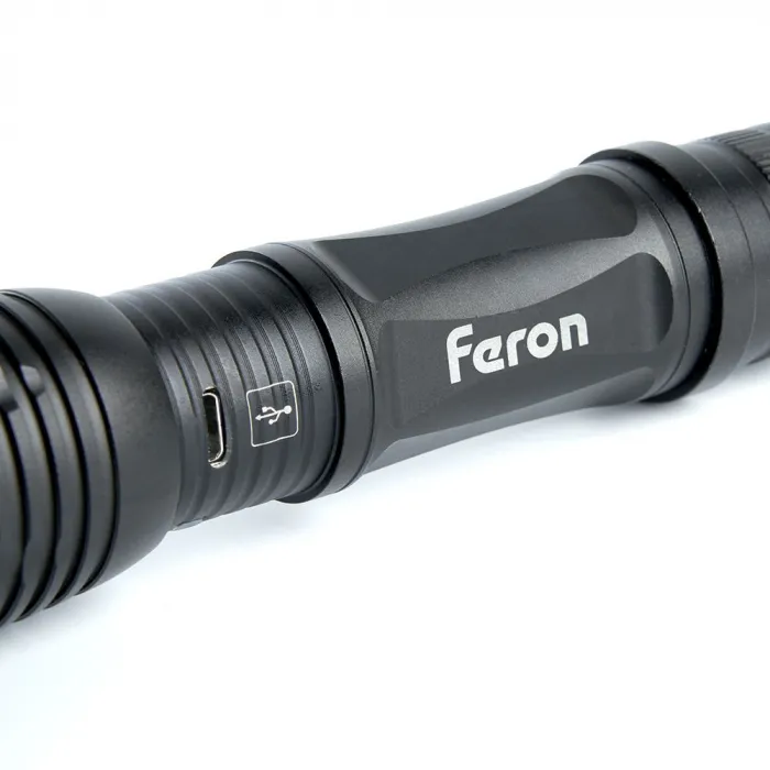 Фонарь ручной Feron с аккумулятором USB ZOOM Feron TH2401 41683 от ImperiumLoft