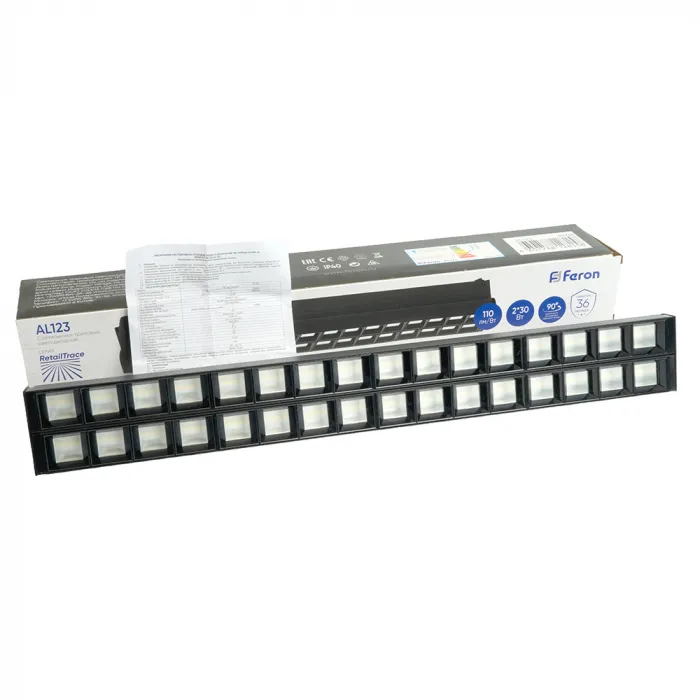 Трековый светодиодный светильник Feron AL123 LED IP40 2W 4000К от ImperiumLoft