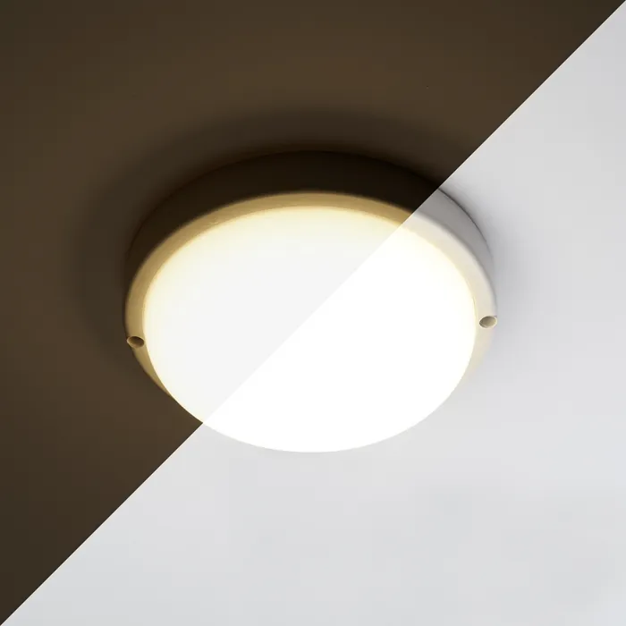Светильник светодиодный пылевлагозащищённый с акуст.датчиком Feron AL3018 LED IP65 12W 4000К от ImperiumLoft