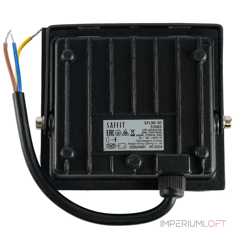 Настенный прожектор Feron Saffit SFL90 55065 Цвет арматуры черный Цвет плафонов прозрачный