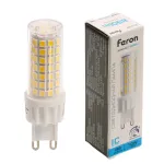 Лампа светодиодная диммируемая G9 10W 175-265V 6400K Feron 51743