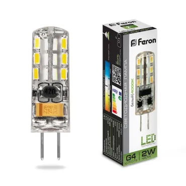 Лампа светодиодная Feron LB-420 G4 2W 12V 4000K 25448 Лампа светодиодная Feron LB-420 G4 2W 12V 4000K 25448