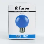 Лампа светодиодная Feron LB-371 E27 3Вт K 25906 Цвет арматуры хром Цвет плафонов хром