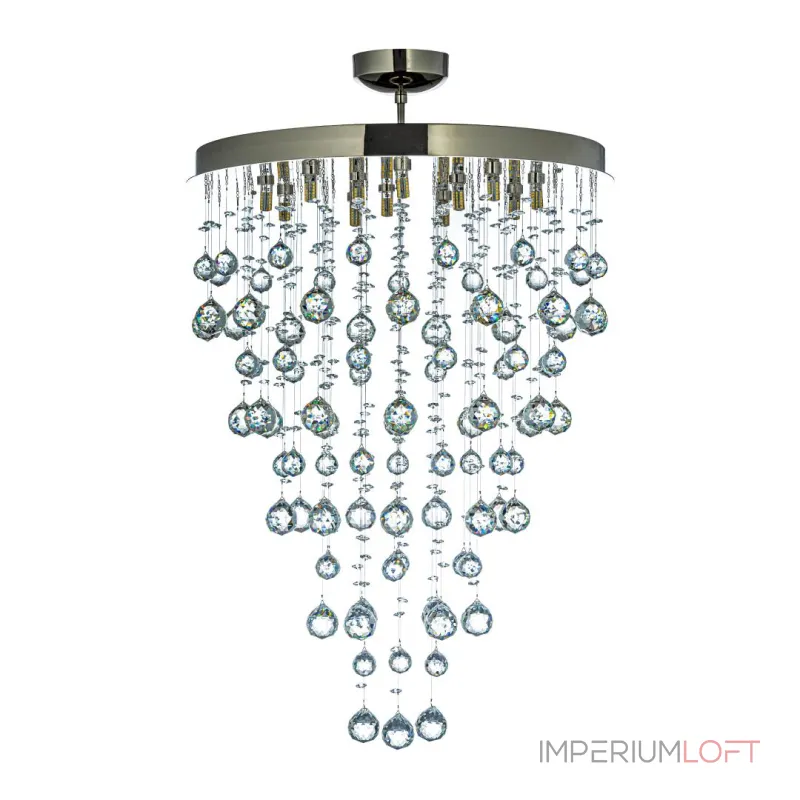 Каскадная люстра Arti Lampadari Flusso Nickel Flusso H 1.4.55.615 N
